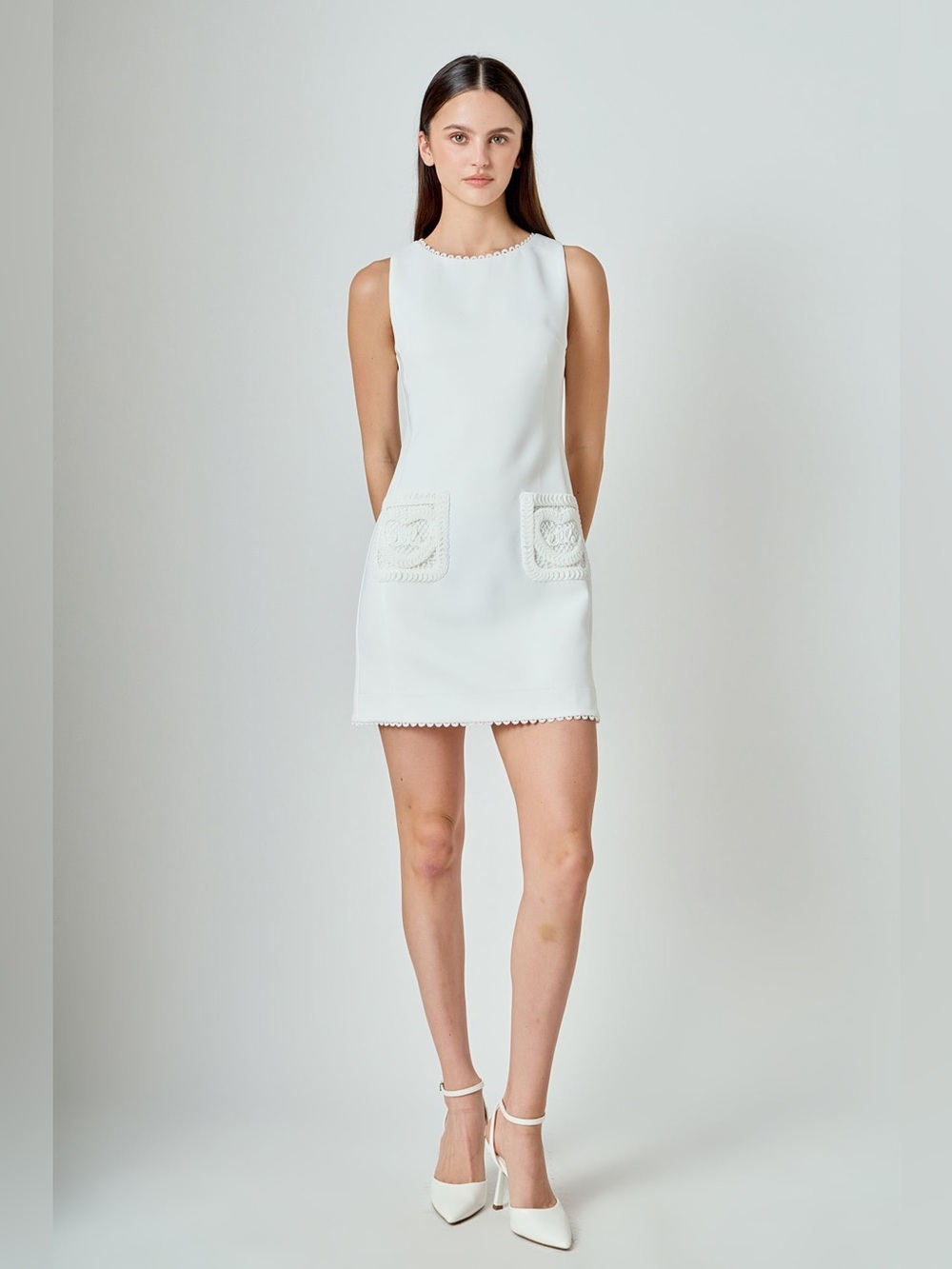 Endless Rose Net Pocket Sleeveless Mini Dress